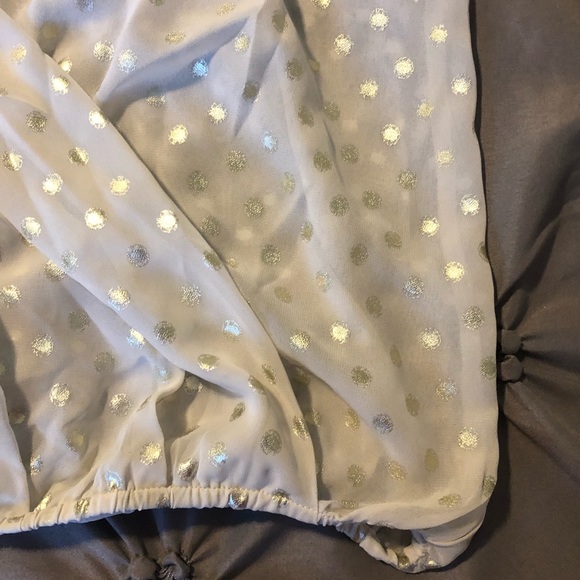 2/ $10 White top with gold polkadots - Picture 2 of 6